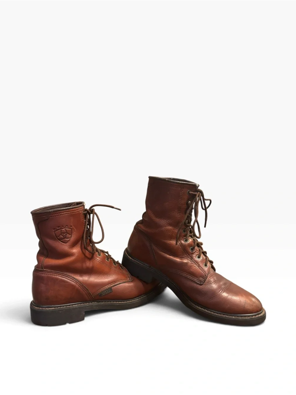 Vintage 1999 Ariat Cascade 8” Work Boots Mens Brown Sz 12 Sty#31785 Exc Cond